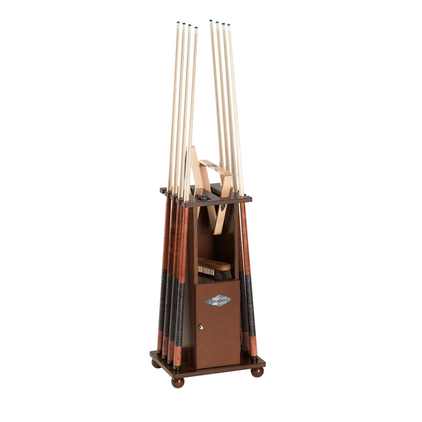 Brunswick Heritage Floor Cue Rack (Various Finish)-Pool Cue Racks & Holders-Brunswick-Rustic Dark Brown-Game Room Shop