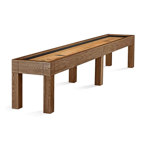 Brunswick Sanibel Shuffleboard Table-Shuffleboards-Brunswick-12' Length-Rustic Dark Brown-Game Room Shop