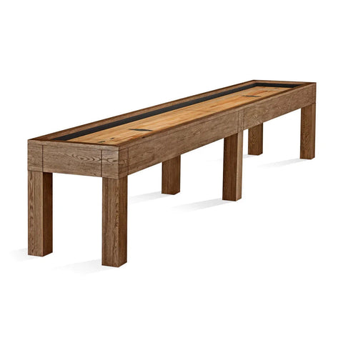Image of Brunswick Sanibel Shuffleboard Table-Shuffleboards-Brunswick-12' Length-Rustic Dark Brown-Game Room Shop