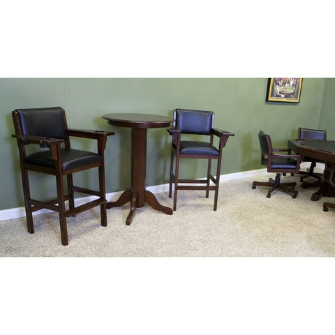 Image of C.L. Bailey The Level Best 30” Pub Table Beveled Pedestal with 4 Legs - Game Room Shop