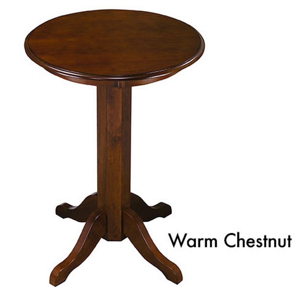 C.L. Bailey The Level Best 30” Pub Table Beveled Pedestal with 4 Legs-Pub Tables-Winslow-Warm Chestnut-Game Room Shop