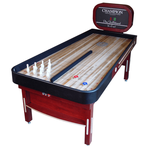 Image of Champion 7' Bank Shot Shuffleboard Table-Shuffleboards-Champion Shuffleboard-Bankshot Score Unit (+$1295)-Game Room Shop
