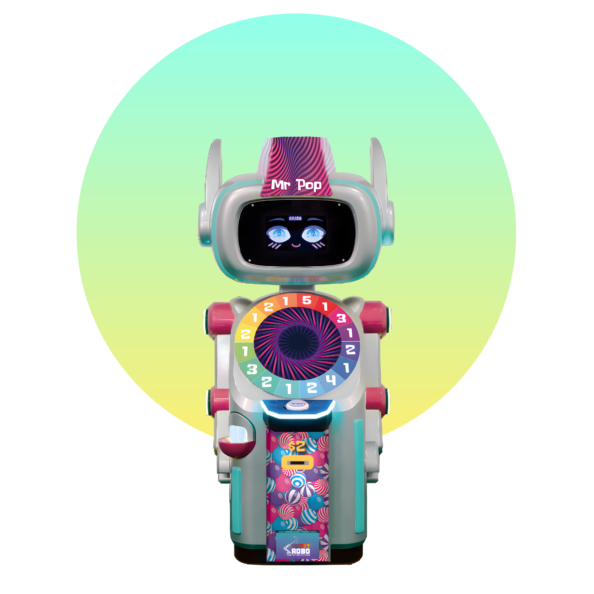 Sweet Robo Mr. Pop | Magical Lollipop Vending Machine — Game Room Shop