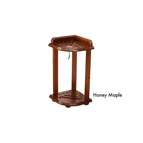 Image of Corner Cue Stand-Pool Cue Racks & Holders-C.L Bailey-Honey Maple-Game Room Shop