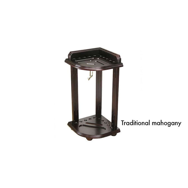Corner Cue Stand-Pool Cue Racks & Holders-C.L Bailey-Traditional Mahogany-Game Room Shop