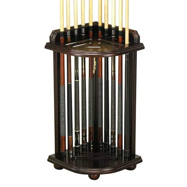 Corner Cue Stand-Pool Cue Racks & Holders-C.L Bailey-Traditional Mahogany-Game Room Shop