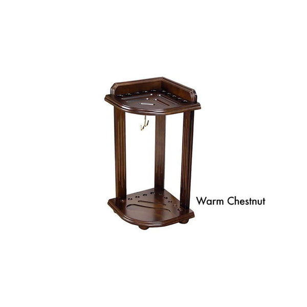 Corner Cue Stand-Pool Cue Racks & Holders-C.L Bailey-Warm Chestnut-Game Room Shop