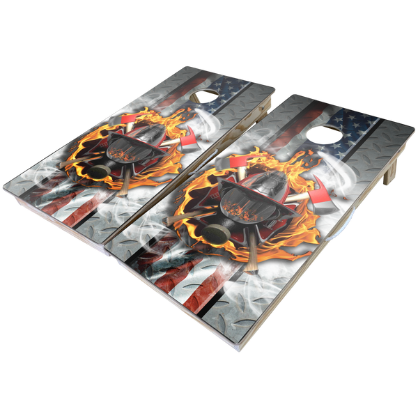 First Responders Theme Cornhole Boards-Cornhole-WGC-Standard Series-Firefighter Custom-Game Room Shop