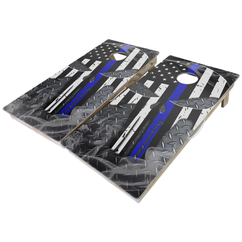 Image of First Responders Theme Cornhole Boards-Cornhole-WGC-Standard Series-Police Punisher-Game Room Shop