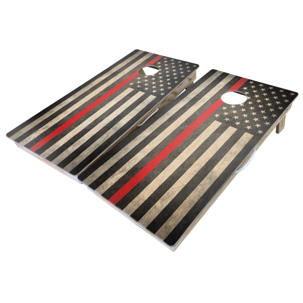 First Responders Theme Cornhole Boards-Cornhole-WGC-Standard Series-Red Lives Matter-Game Room Shop