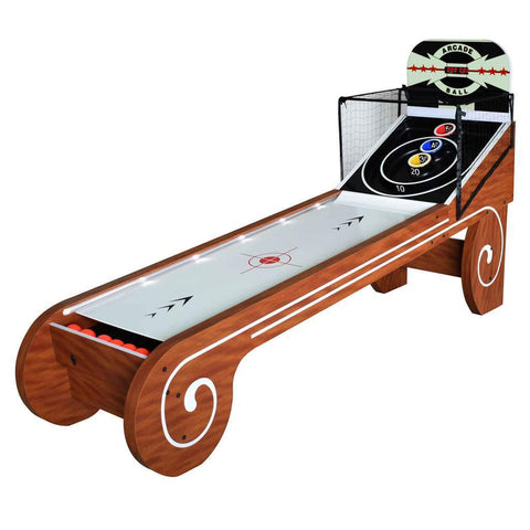 Hathaway Carmelli Boardwalk 8-ft Arcade Ball Table for Family Game Rooms with LED Track Lighting Scratch-Resistant Playfield - Game Room Shop