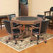 Hathaway Carmelli Kingston Oak/Walnut 3-in-1 Poker Table w/ 4 Arm Chairs-Poker Tables-Hathaway Games-Oak-Game Room Shop
