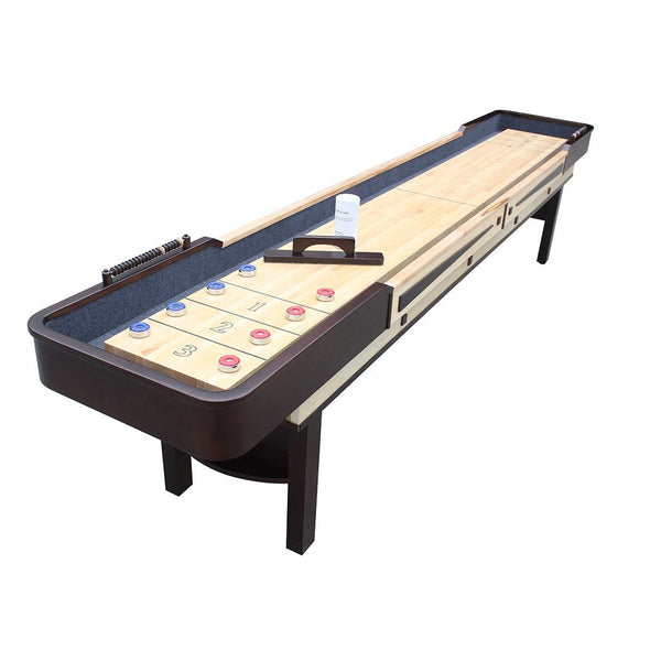 Merlot Shuffleboard Table - Espresso 12-Ft By Hathaway Carmelli-Shuffleboards-Hathaway Games-Game Room Shop