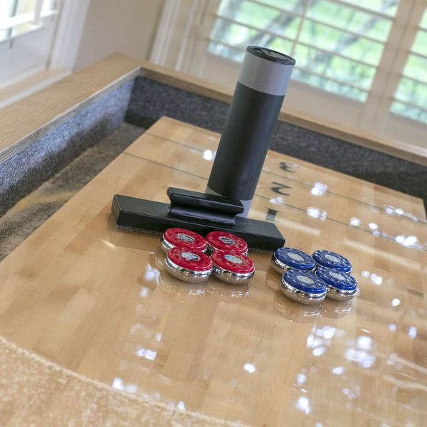 HJ Scott 12 Abbey Shuffleboard Maple PTA8_E / Grey SBA12_AG - Game Room Shop