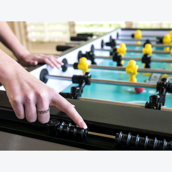 HJ Scott Velocity Foosball Table Silver VF5000 - Game Room Shop