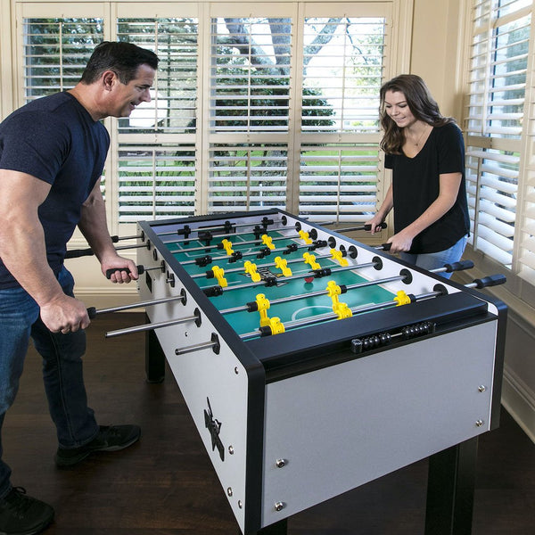 HJ Scott Velocity Foosball Table Silver VF5000 - Game Room Shop