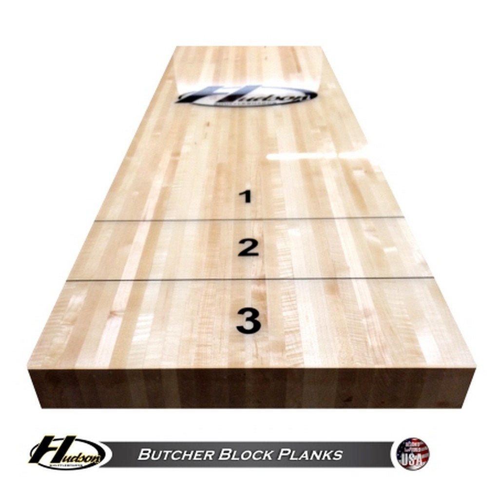 Hudson 3" Thick Hard Rock Maple Butcher Block Planks 9'-22' - Game Room Shop