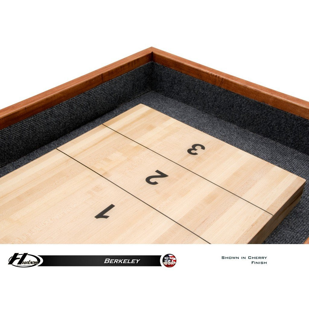 Hudson Berkeley Shuffleboard Table 9'-22' with Custom Stain Options - Game Room Shop