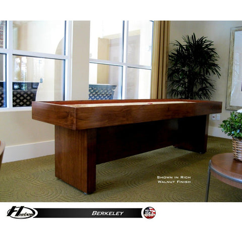 Image of Hudson Berkeley Shuffleboard Table 9'-22' with Custom Stain Options - Game Room Shop