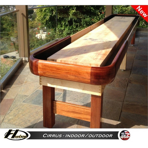 Hudson Cirrus Shuffleboard Table 9'-22' Indoor/Outdoor with Custom Wood Options - Game Room Shop