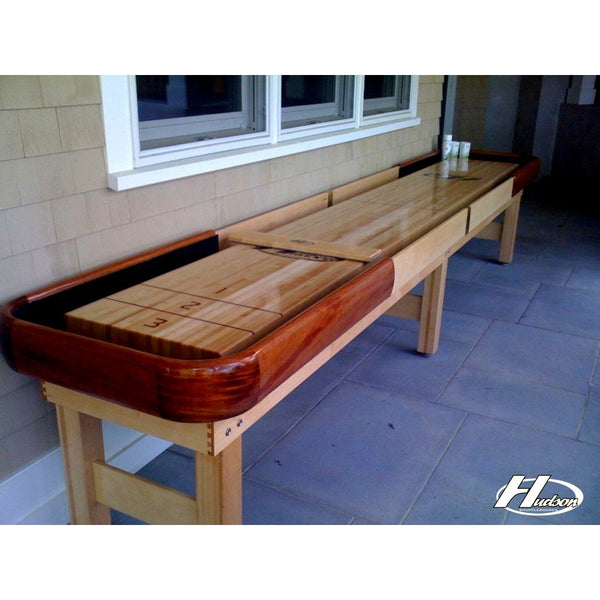 Hudson Cirrus Shuffleboard Table 9'-22' Indoor/Outdoor with Custom Wood Options - Game Room Shop