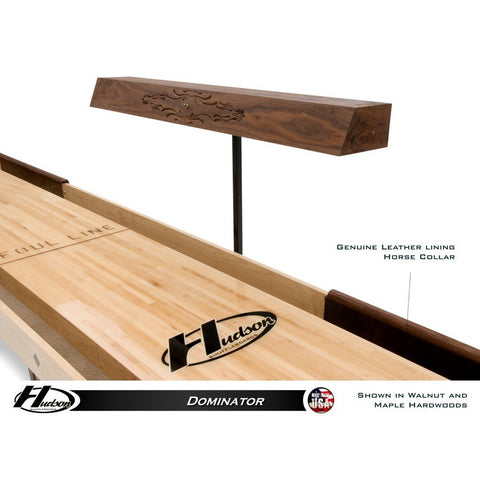 Hudson Dominator Shuffleboard Table 9'-22' Lengths with Custom Stain Options - Game Room Shop