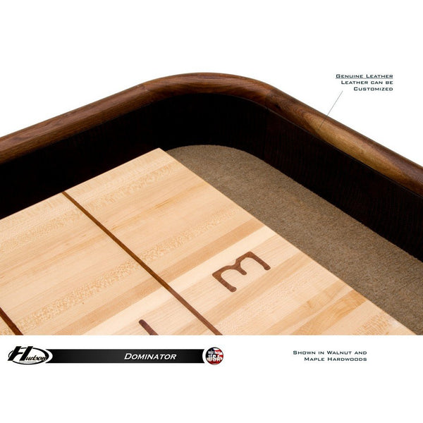 Hudson Dominator Shuffleboard Table 9'-22' Lengths with Custom Stain Options - Game Room Shop