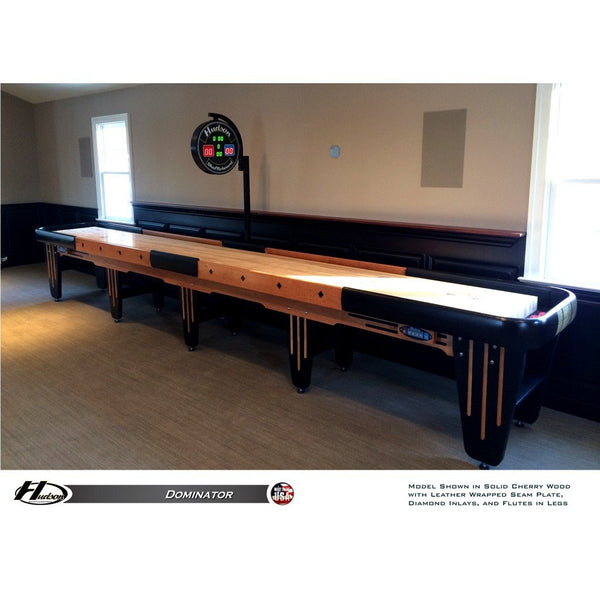 Hudson Dominator Shuffleboard Table 9'-22' Lengths with Custom Stain Options - Game Room Shop
