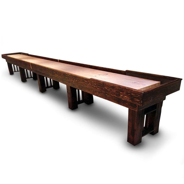 Hudson Fallbrook Shuffleboard Table 9'-22' Lengths with Custom Stain Options - Game Room Shop