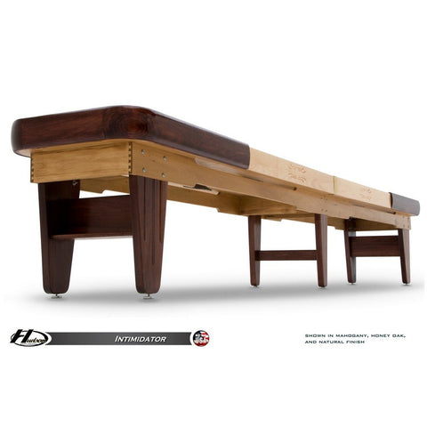 Image of Hudson Intimidator Shuffleboard Table 9'-22' Lengths with Custom Stain Options - Game Room Shop