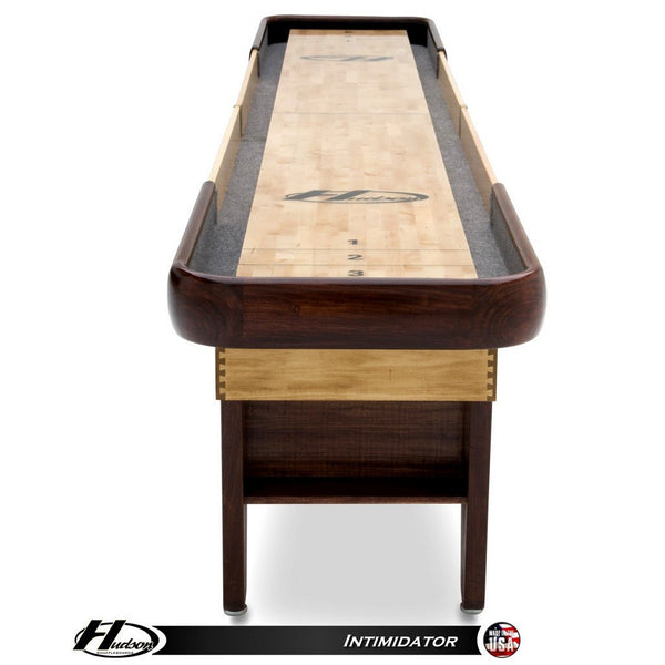 Hudson Intimidator Shuffleboard Table 9'-22' Lengths with Custom Stain Options - Game Room Shop