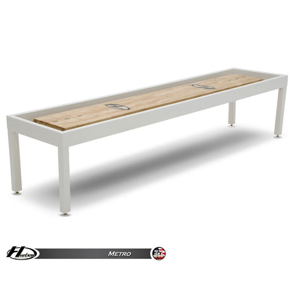 Hudson Metro Shuffleboard Table 9'-22' Lengths with Custom Stain Options - Game Room Shop
