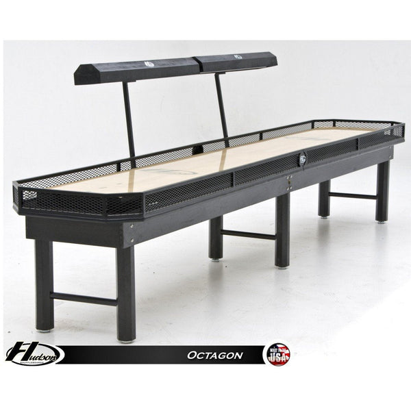 Hudson Octagon Shuffleboard Table 9'-22' Lengths with Custom Stain Options - Game Room Shop