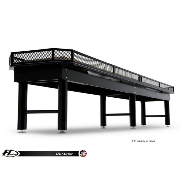 Hudson Octagon Shuffleboard Table 9'-22' Lengths with Custom Stain Options - Game Room Shop
