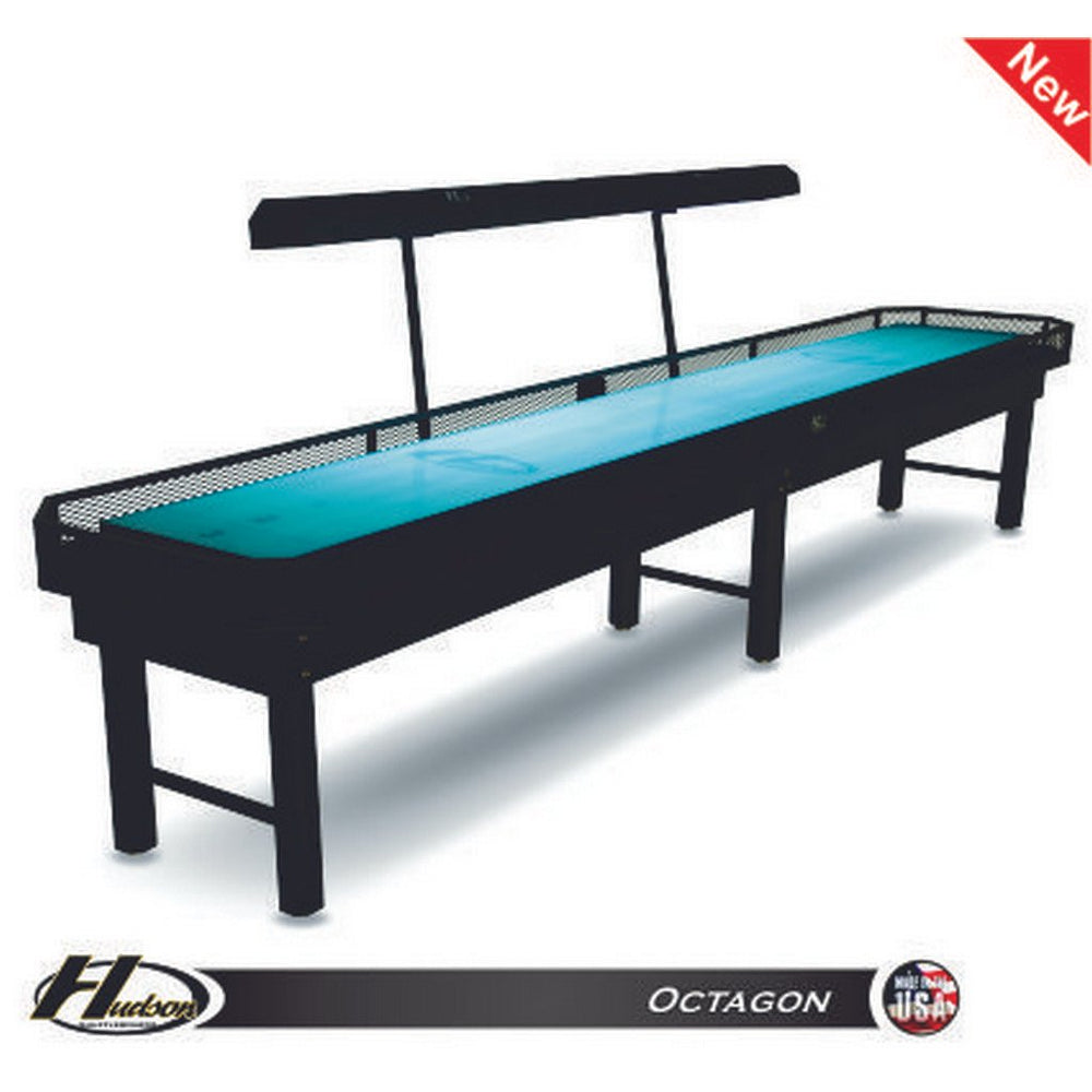 Hudson Octagon Shuffleboard Table 9'-22' Lengths with Custom Stain Options - Game Room Shop