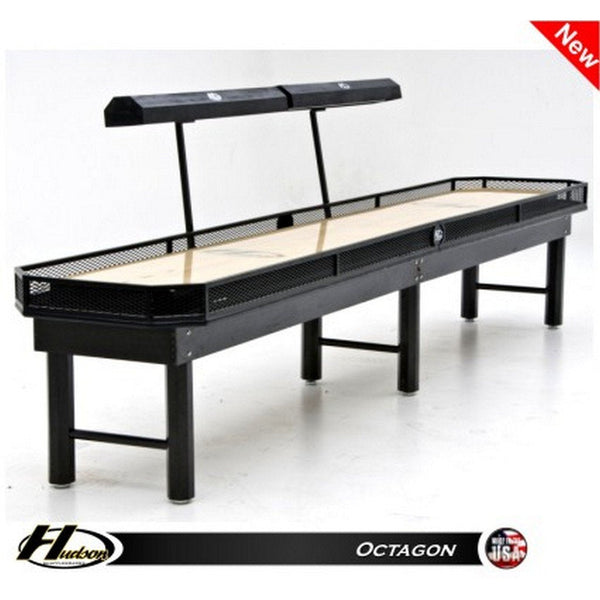Hudson Octagon Shuffleboard Table 9'-22' Lengths with Custom Stain Options - Game Room Shop