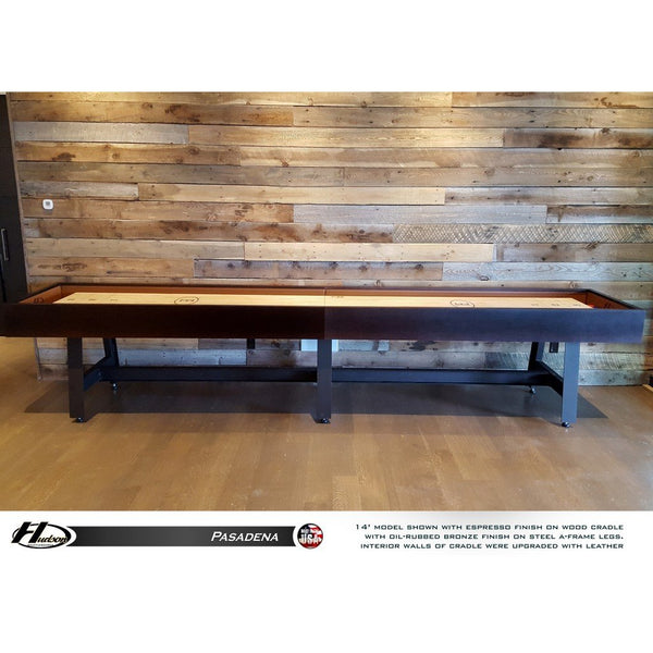 Hudson Pasadena Shuffleboard Table 9'-22' Lengths with Custom Stain Options - Game Room Shop
