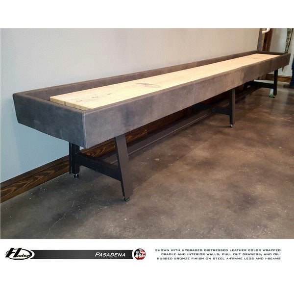 Hudson Pasadena Shuffleboard Table 9'-22' Lengths with Custom Stain Options - Game Room Shop