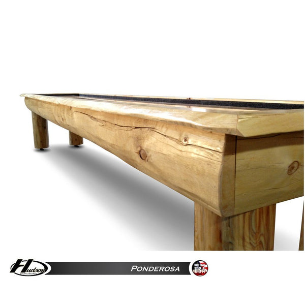 Hudson Ponderosa Shuffleboard Table 9'-22' Lengths with Custom Stain Options - Game Room Shop