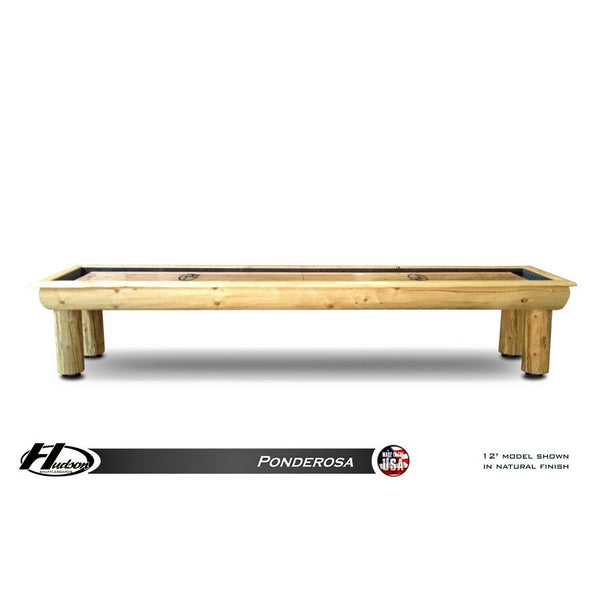 Hudson Ponderosa Shuffleboard Table 9'-22' Lengths with Custom Stain Options - Game Room Shop