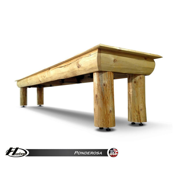 Hudson Ponderosa Shuffleboard Table 9'-22' Lengths with Custom Stain Options - Game Room Shop