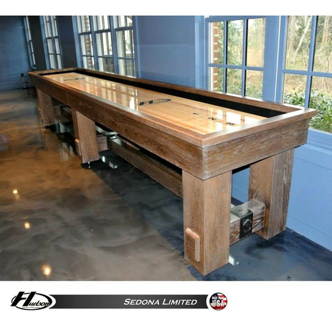 Hudson Sedona Shuffleboard Table 9'-22' Lengths with Custom Stain Options - Game Room Shop