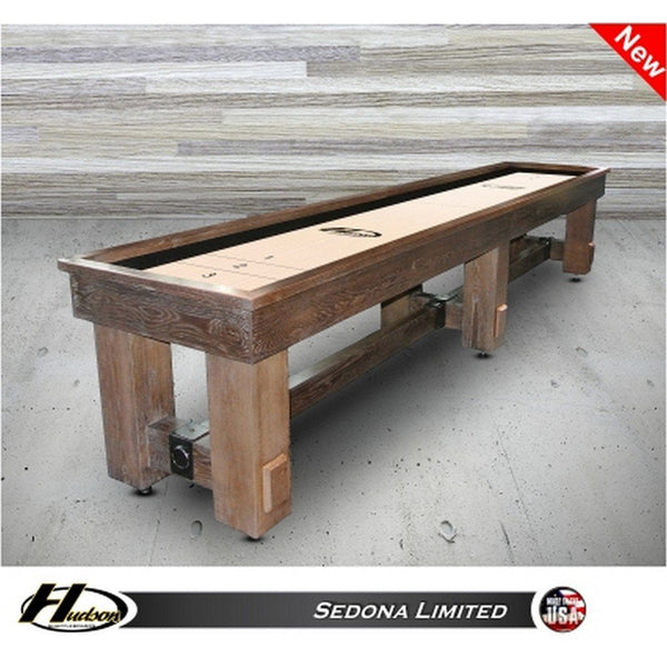 Hudson Sedona Shuffleboard Table 9'-22' Lengths with Custom Stain Options - Game Room Shop