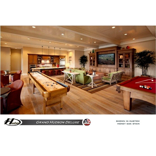 Hudson Shuffleboard Grand Hudson Deluxe 9'-22' Lengths with Custom Stain Options - Game Room Shop