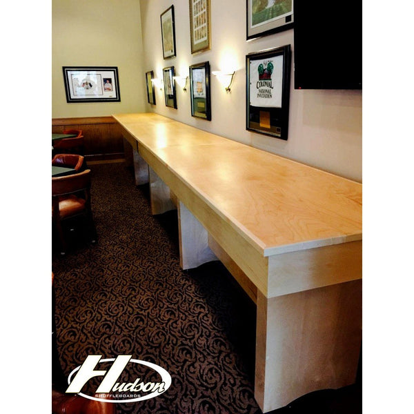Hudson Tavern Shuffleboard Table 9'-22' Lengths with Custom Stain Options - Game Room Shop