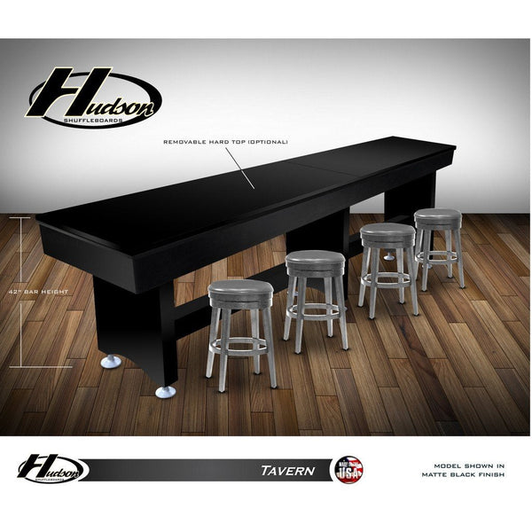 Hudson Tavern Shuffleboard Table 9'-22' Lengths with Custom Stain Options - Game Room Shop