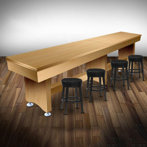 Hudson Tavern Shuffleboard Table 9'-22' Lengths with Custom Stain Options - Game Room Shop