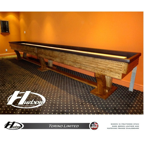 Hudson Torino Shuffleboard Table 9'-22' Lengths with Custom Stain Options - Game Room Shop