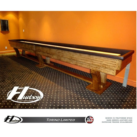 Image of Hudson Torino Shuffleboard Table 9'-22' Lengths with Custom Stain Options - Game Room Shop