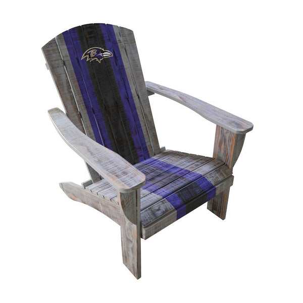 NFL Distressed Wood Adirondack Chair (Various Teams) - Game Room Shop